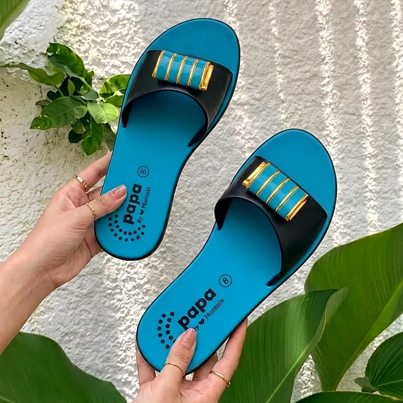 Elegant Pearl Buckle Soft Slippers for Women - Product Image