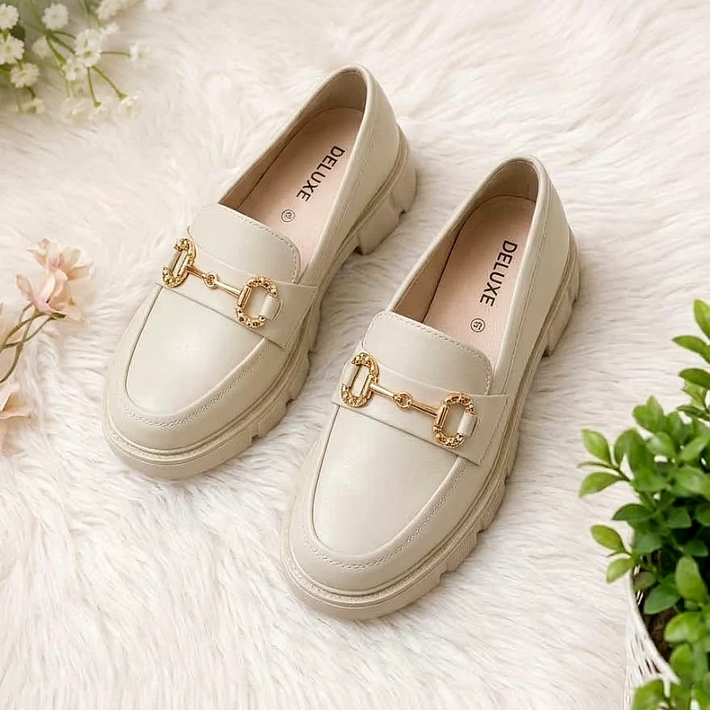 Rubber soft Elegant Buckle Royal Loafers  - Product Image